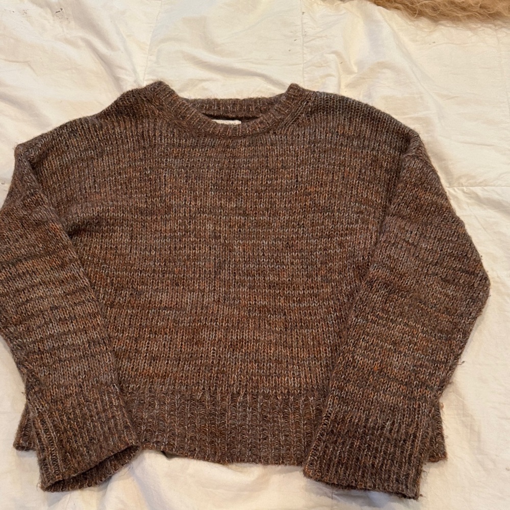 Rachel Zoe Brown Marled Crewneck Sweater